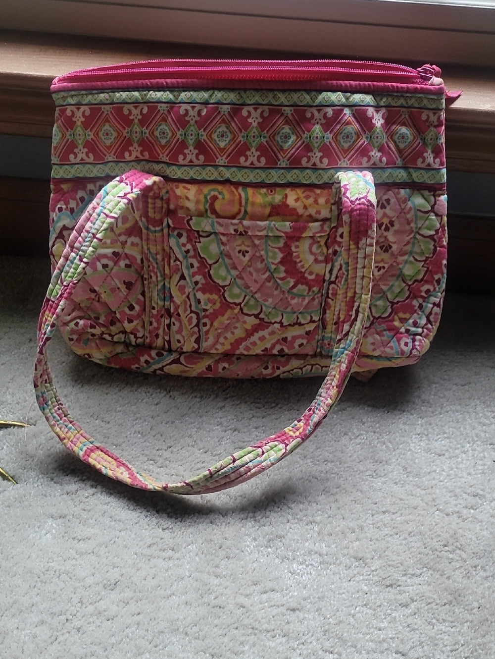 Quilted Pink Patterned Tote Bag